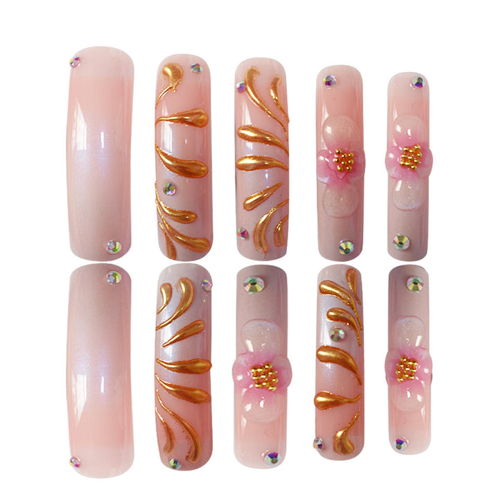 Decorative Long Acrylic Nail Art Extensions Stornfield