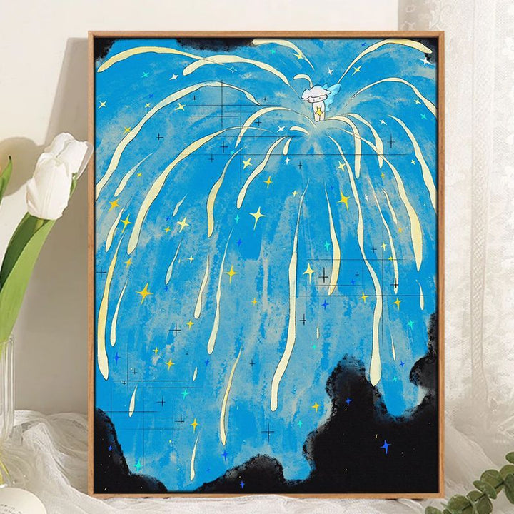 Whimsical Cosmic Landscape Canvas Art Stornfield