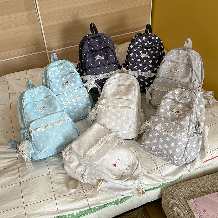 Trendy Star-Print School Backpack Stornfield