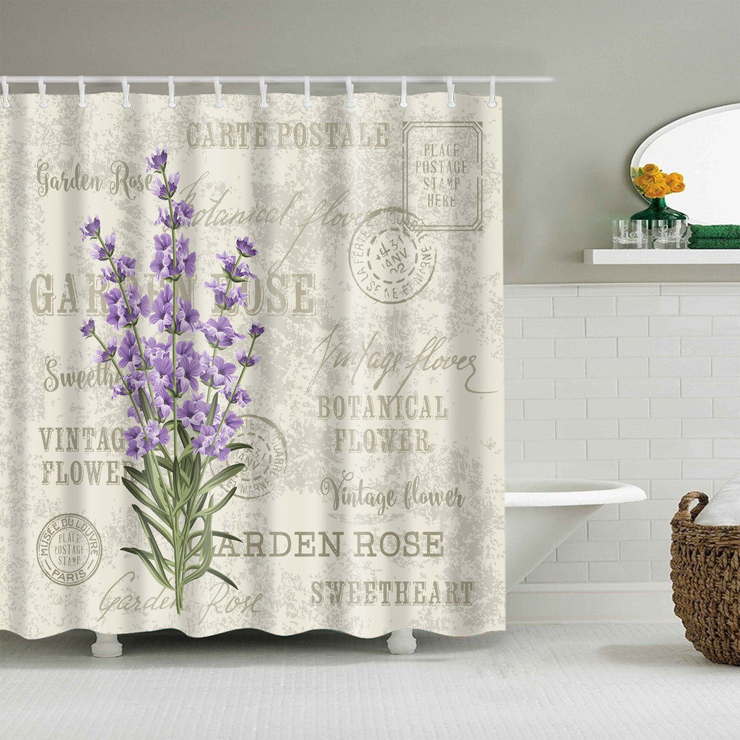 Floral Patterned Bathroom Shower Curtain Stornfield