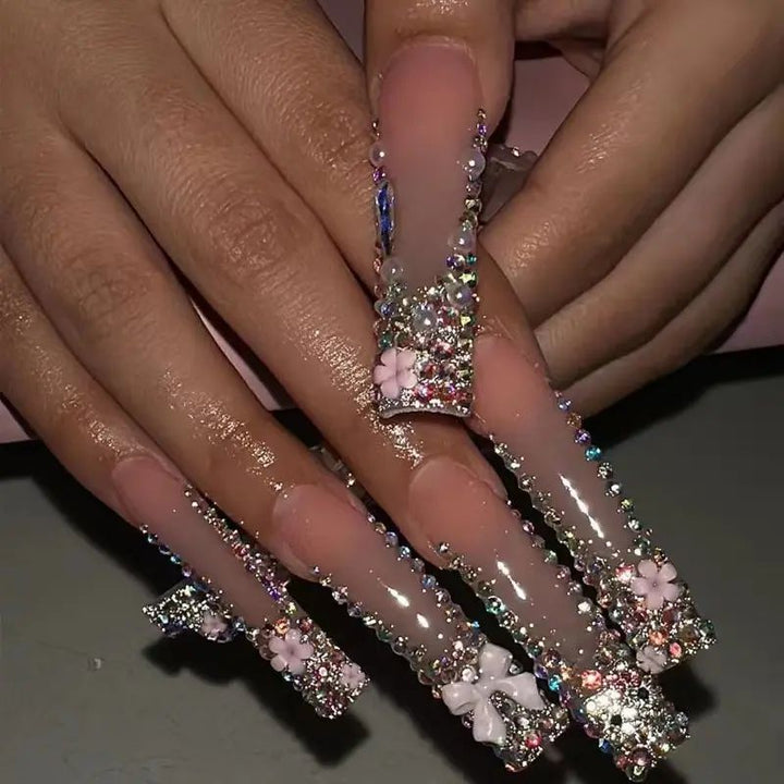 Ornate Butterfly-Inspired Acrylic Nail Extensions Stornfield