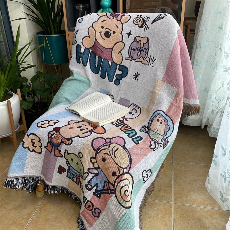 Playful Cat-Themed Throw Blanket