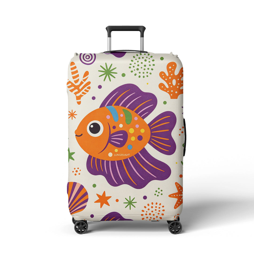 Women's suitcase cover with cheerful Stornfield  motif