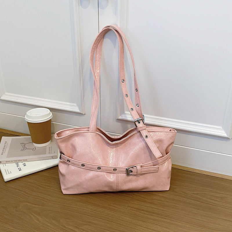 Glossy Patent Leather Tote Bag