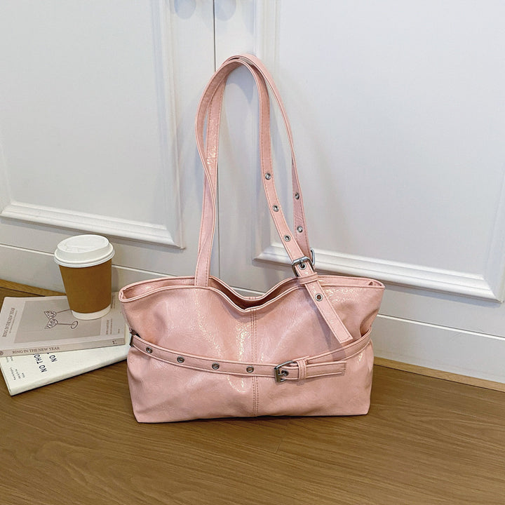 Glossy Patent Leather Tote Bag