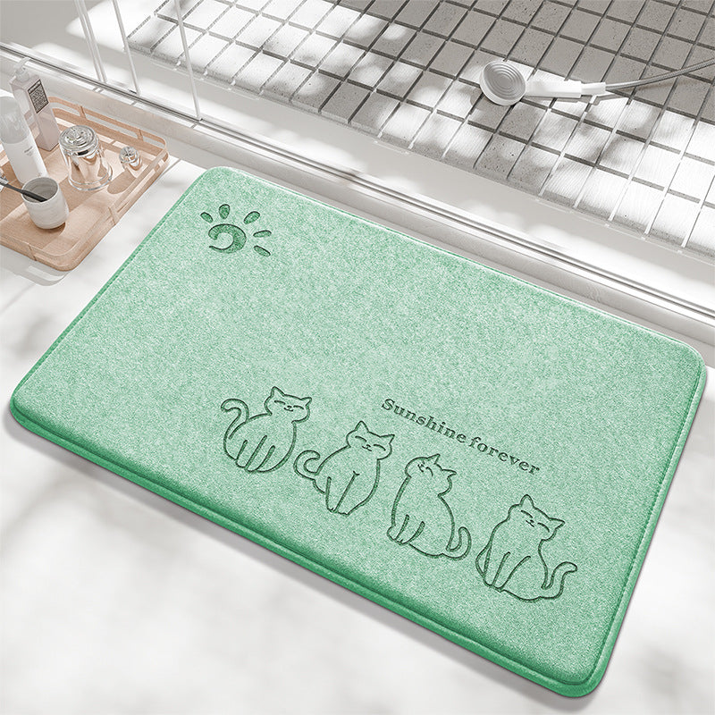 Playful Bunny Design Bath Mat Stornfield