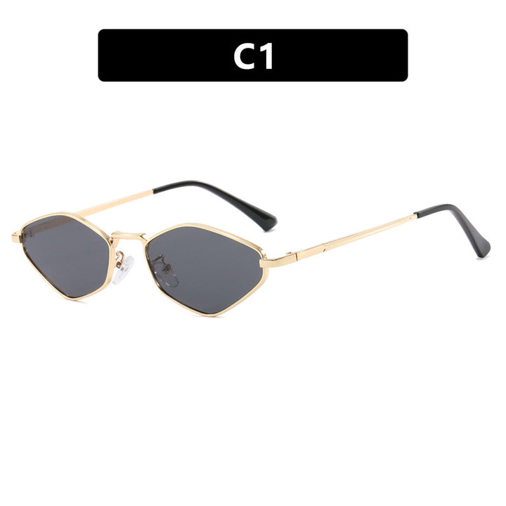 Women's geometric sunglasses with fine metal frame and UV protection Stornfield