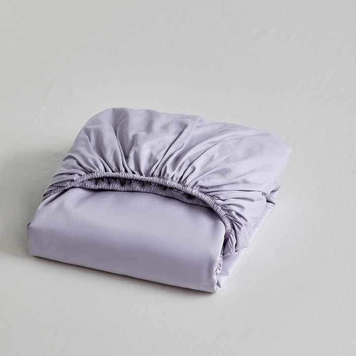 Deep-Pocket Fitted Bed Sheet with All-Around Elastic Cotton-Sateen Fit