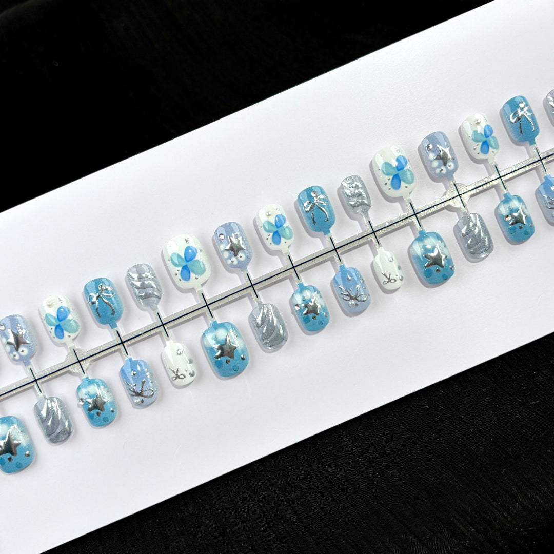 Artistic Floral Press-On Nail Collection