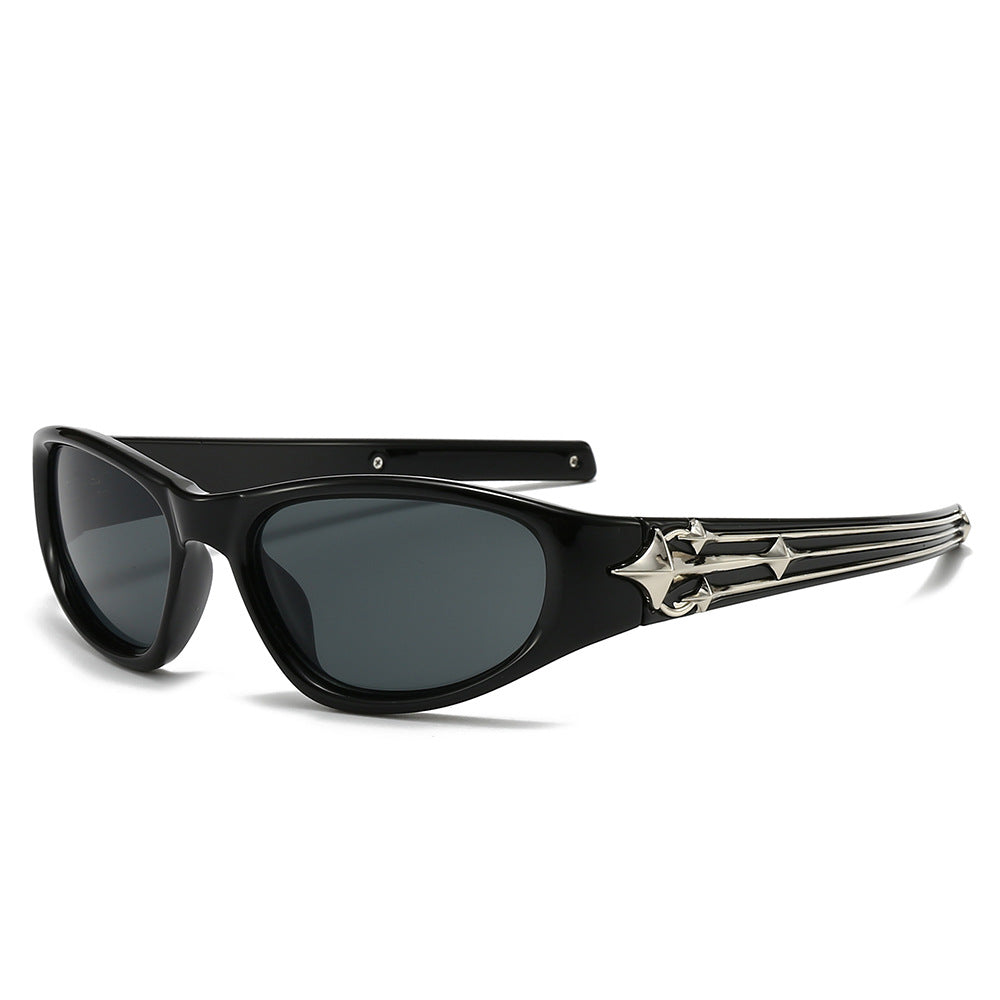 Women's sporty sunglasses in a modern design with a stylish metal frame Stornfield