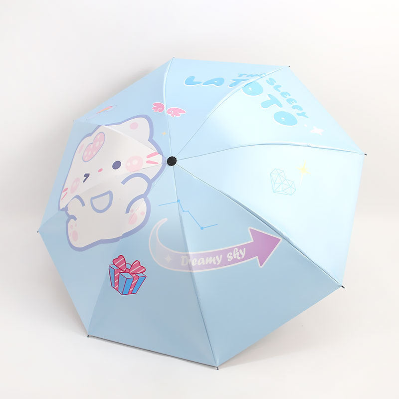 Women Folding Umbrella with Cute Animal Design Stornfield
