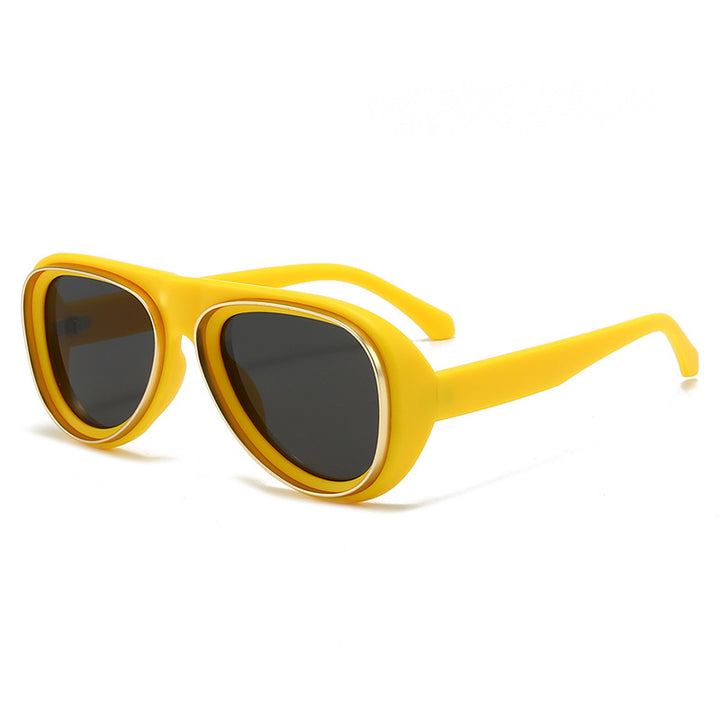 Women's fashionable retro sunglasses with wide frame Stornfield