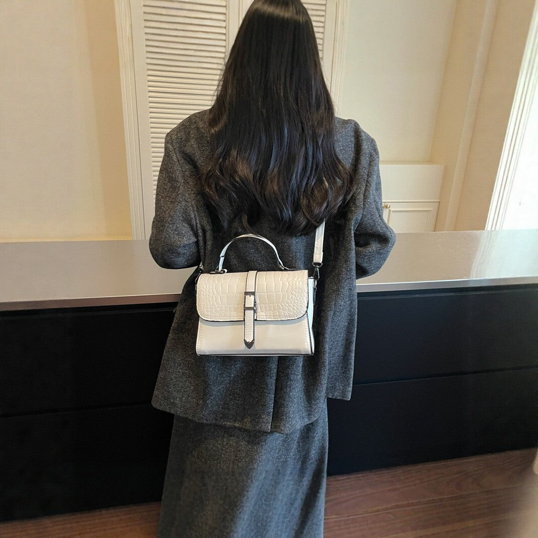 Vintage Crocodile Pattern Handbag