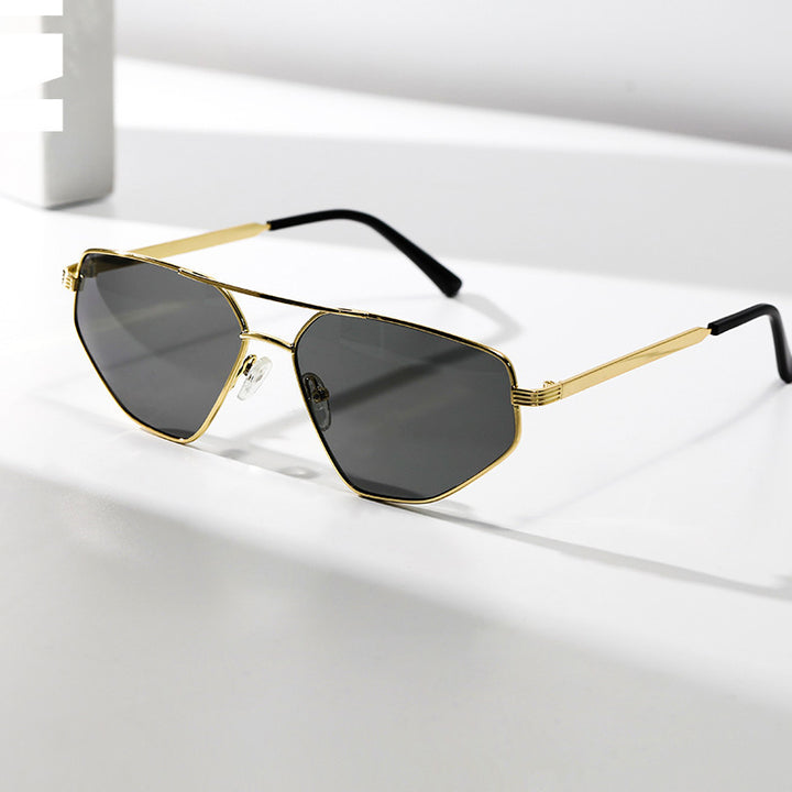 Ladies geometric sunglasses with elegant metal frame Stornfield