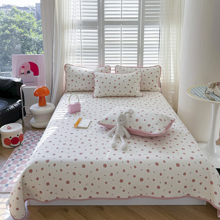 Quilted Space-Themed Bedspread Set with Pillow Shams