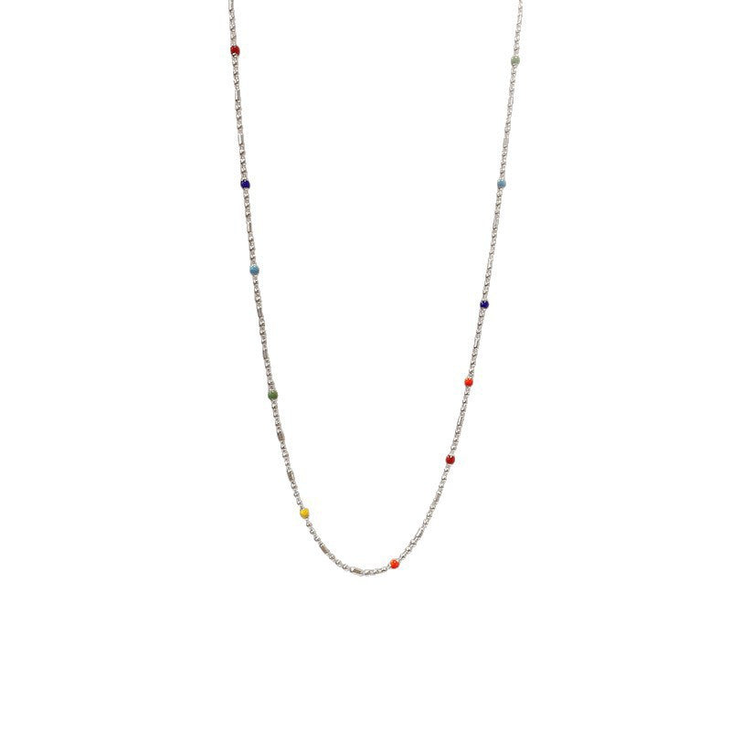 Dainty Multi-Colored Beaded Chain Bracelet Stornfield