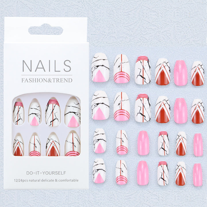 Artistic Graphic Press-On Nail Set Stornfield