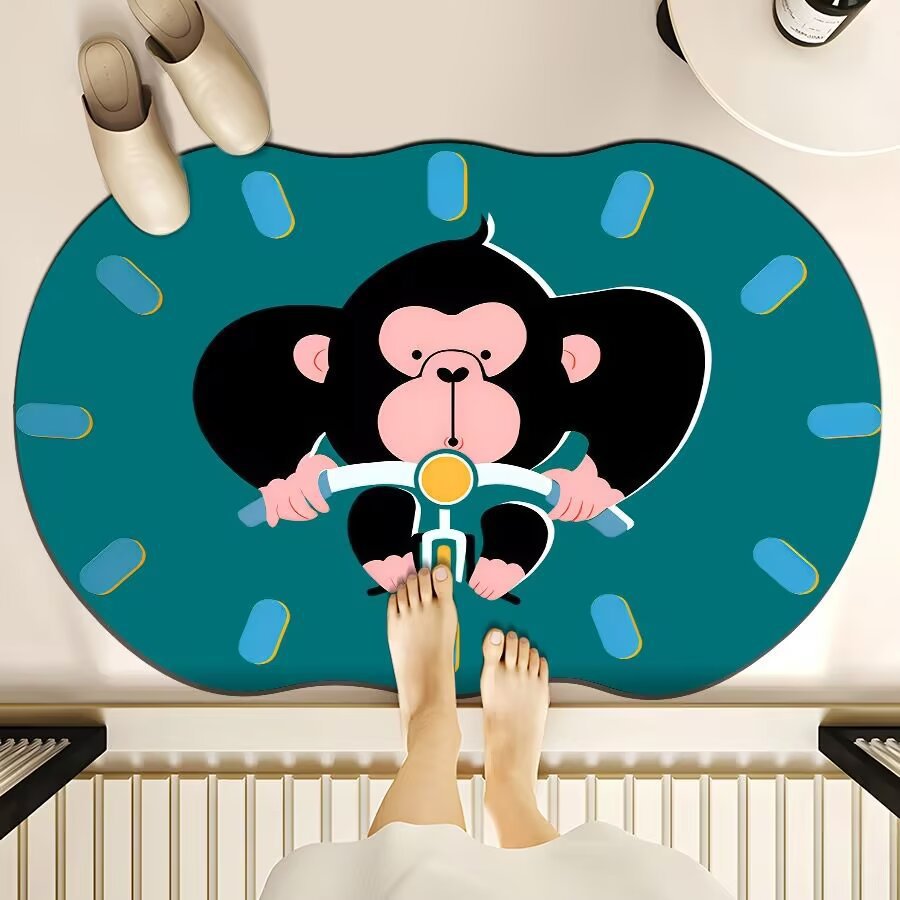 Plush Cartoon Bath Mat