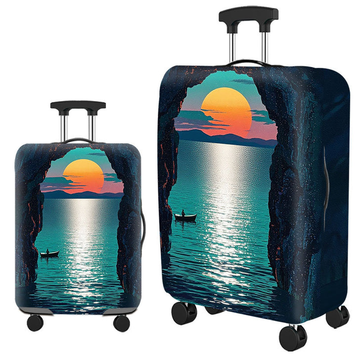 Tropical Leaf Print Hard Shell Luggage Stornfield