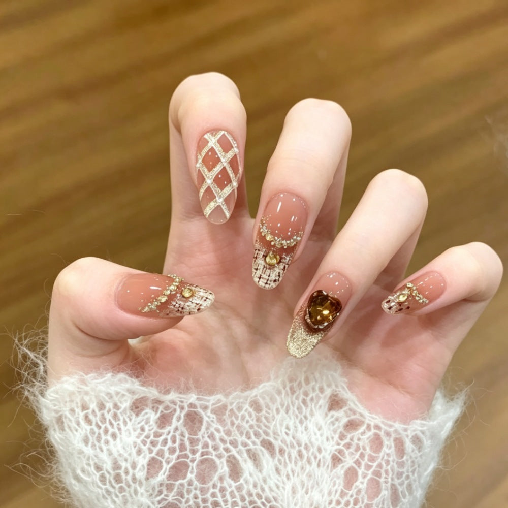 Decorative Press-On Nails with Floral Design Stornfield