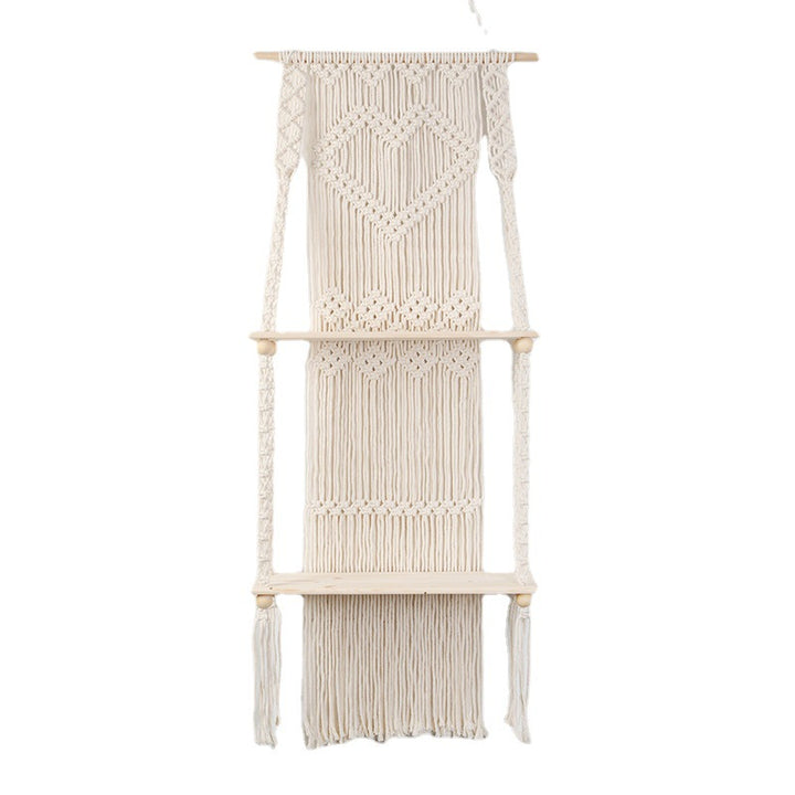 Macrame shelf with heart design Stornfield