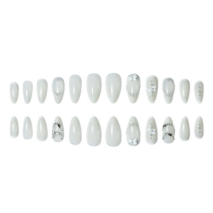 Elegant Lace Design Nail Extensions Stornfield