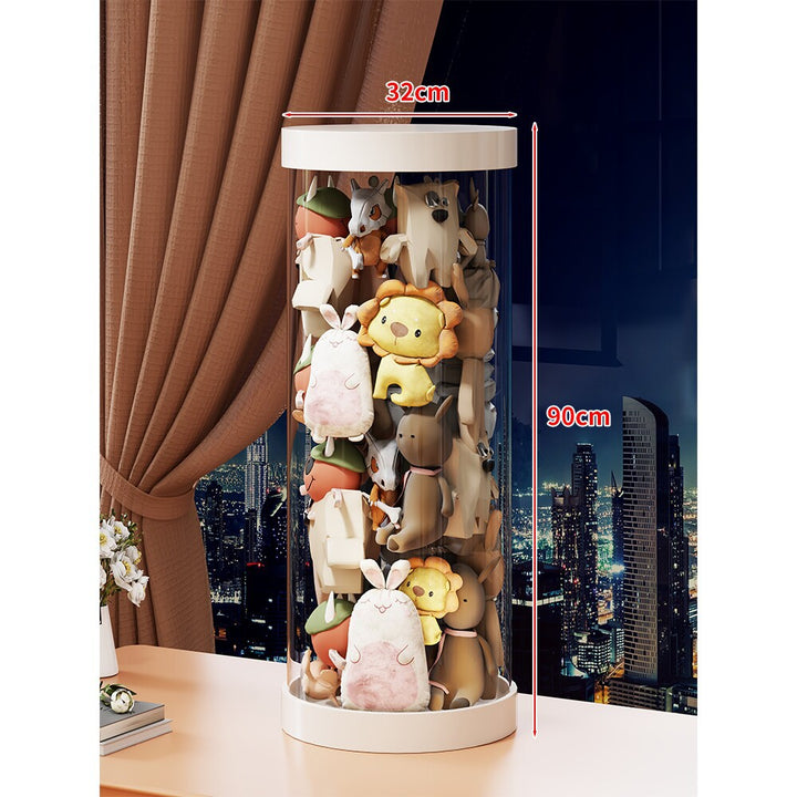 Tall Clear Acrylic Plush Toy Display Tower Organizer