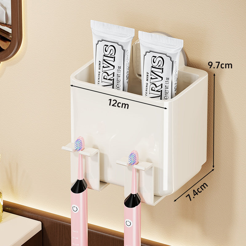 Wall-Mounted Toothbrush and Toothpaste Organizer