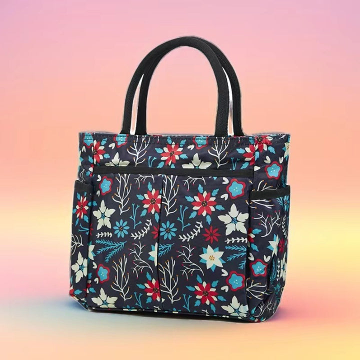 Multi-Pocket Candy Print Tote Bag Stornfield