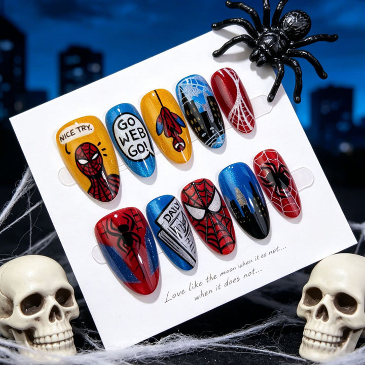 Comic-Inspired Press-On Nail Art Set
