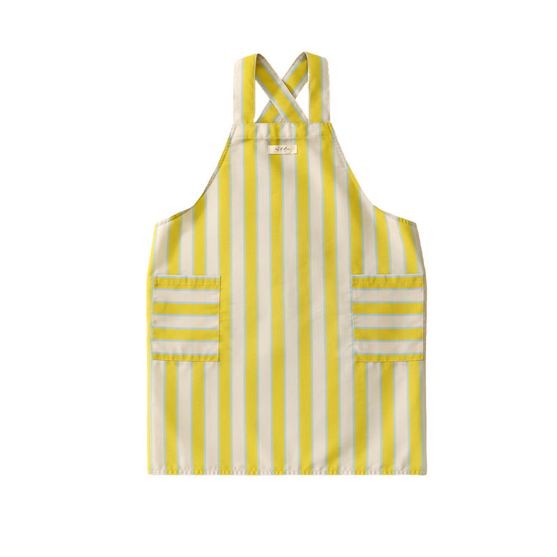 Bib apron with crossed straps and large front pockets Stornfield