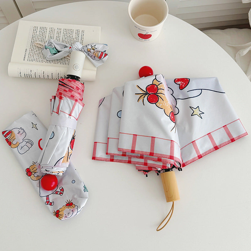 Ladies folding umbrella with playful children's motif Stornfield