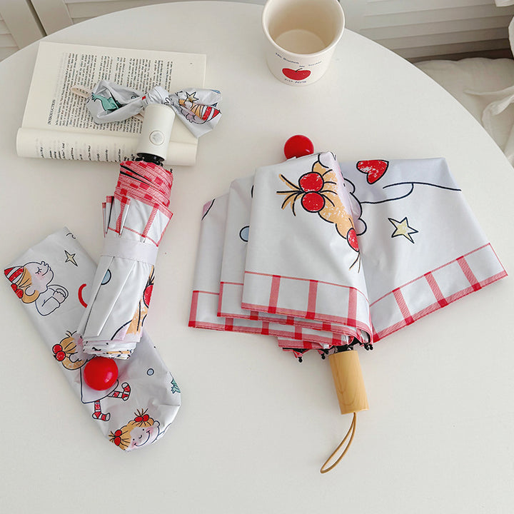 Ladies folding umbrella with playful children's motif Stornfield