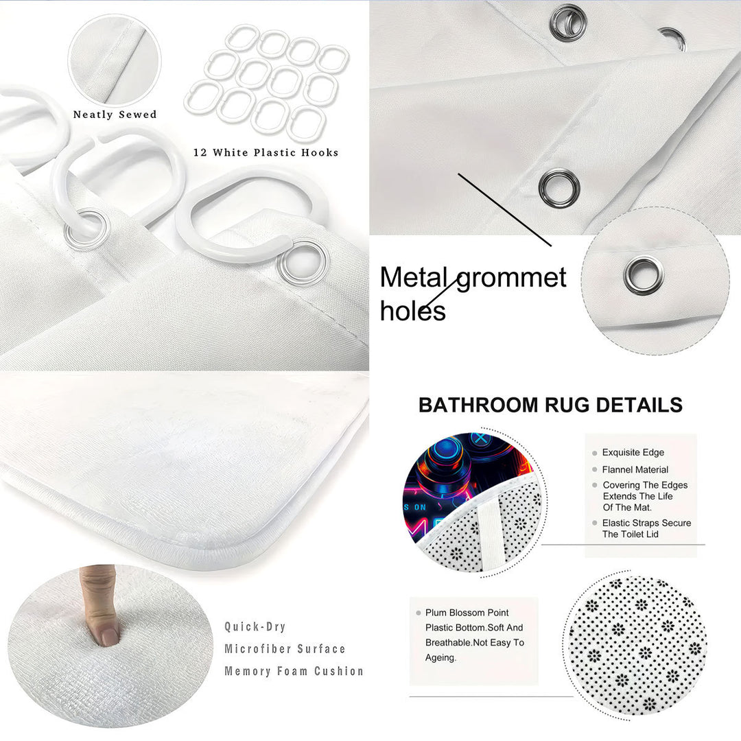 Digital Dragonfly-Themed Bathroom Set Stornfield