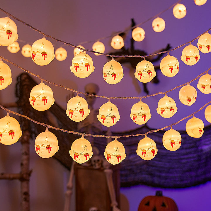 Festive Ghost LED String Lights Stornfield