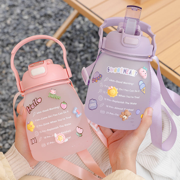 Women’s large water bottle with motivating time display Stornfield