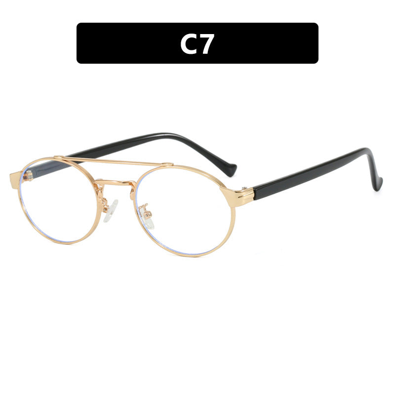 Ladies fashionable sunglasses in stylish round design with golden accents Stornfield