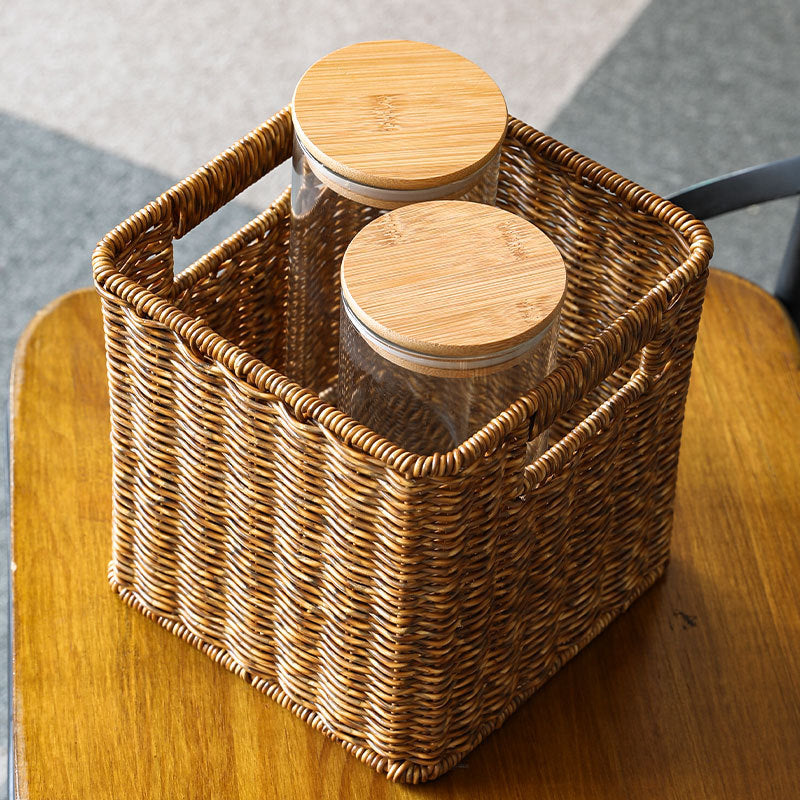 Handwoven Rustic Storage Cube Stornfield