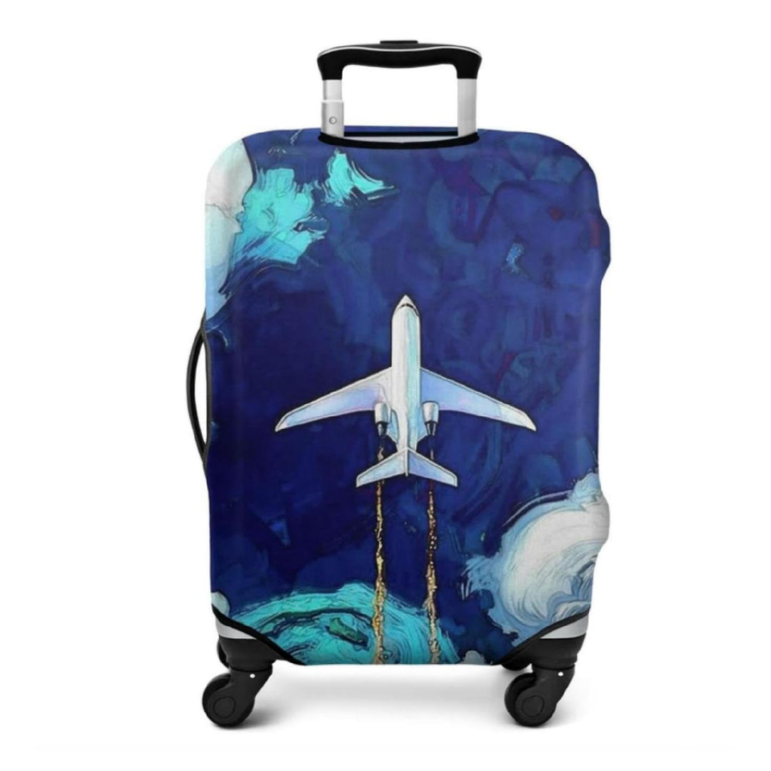Unisex non-elastic suitcase cover with mandala motif, stretch protective cover for telescopic handle and wheels Stornfield