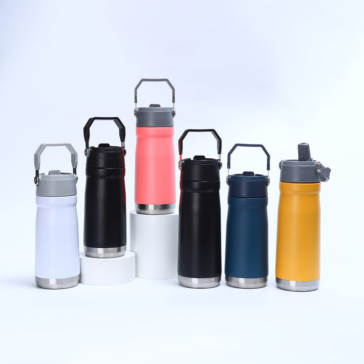 Women's Practical Insulated Drinking Bottle with Foldable Carry Handle Stornfield