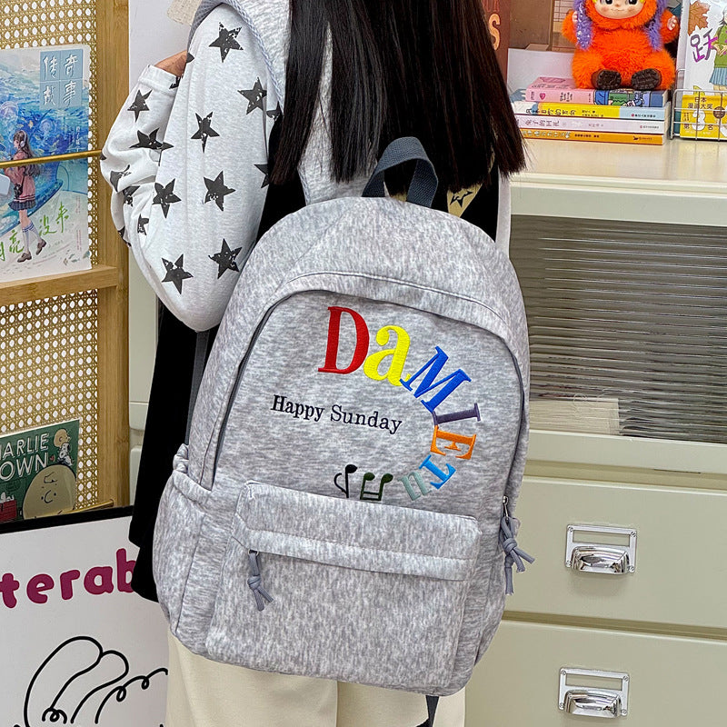 Stylish Star-Embellished Corduroy Backpack Stornfield