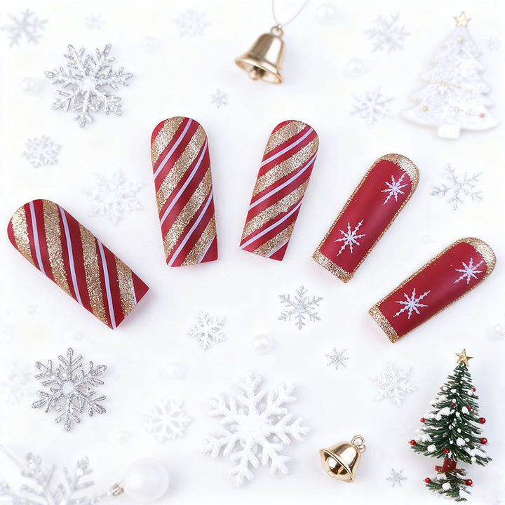 Ornate Holiday Nail Art Enhancements Stornfield