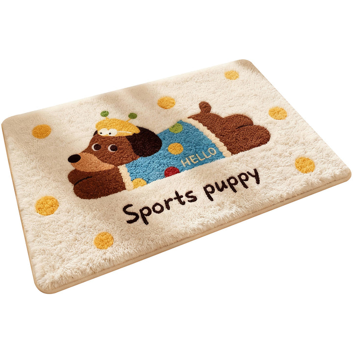 Cartoon Dog-themed Bath Rug Stornfield