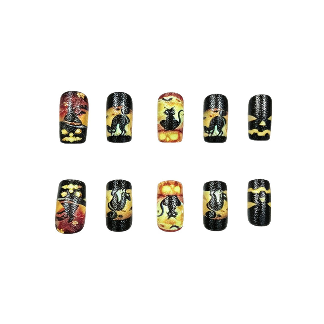 Halloween-Themed Press-On Nail Art Stornfield