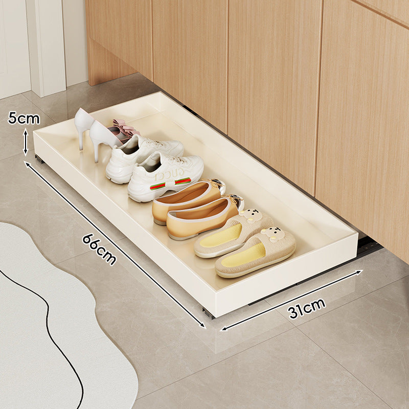 Under-Cabinet Slim Pull-Out Shoe Drawer Organizer