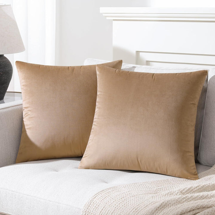 Plush Velvet Lumbar and Square Throw Pillow Covers