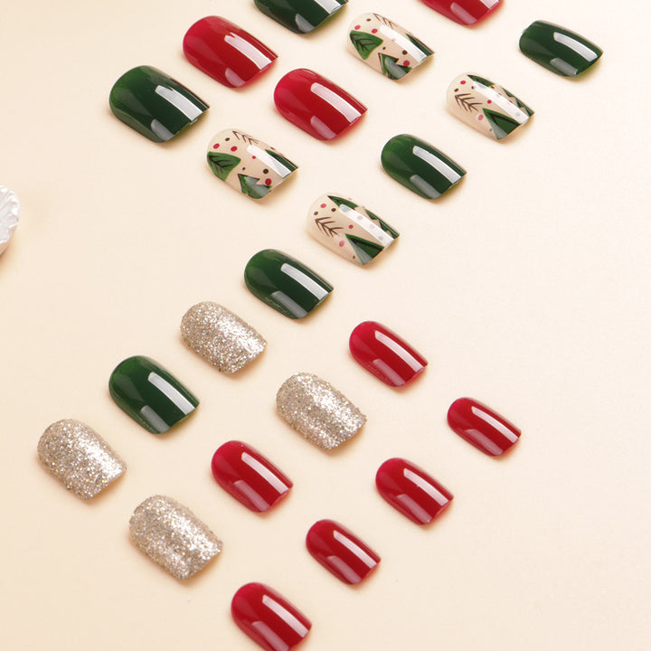 Festive Holiday-Themed Nail Art Set Stornfield