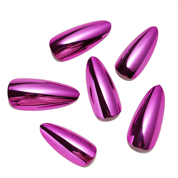 High-Shine Almond-Shaped Press-On Nail Set Stornfield