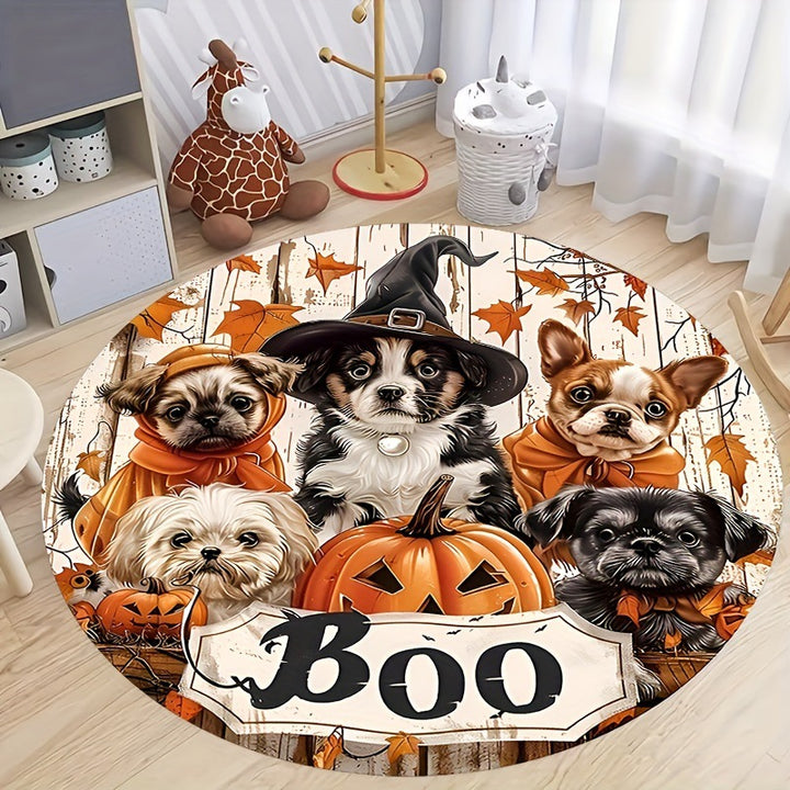 3D Skeleton Themed Round Area Rug