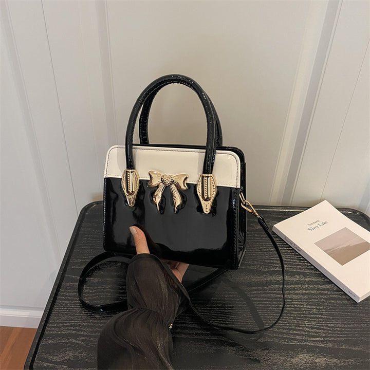 Elegant Bow-Accented Handheld Handbag